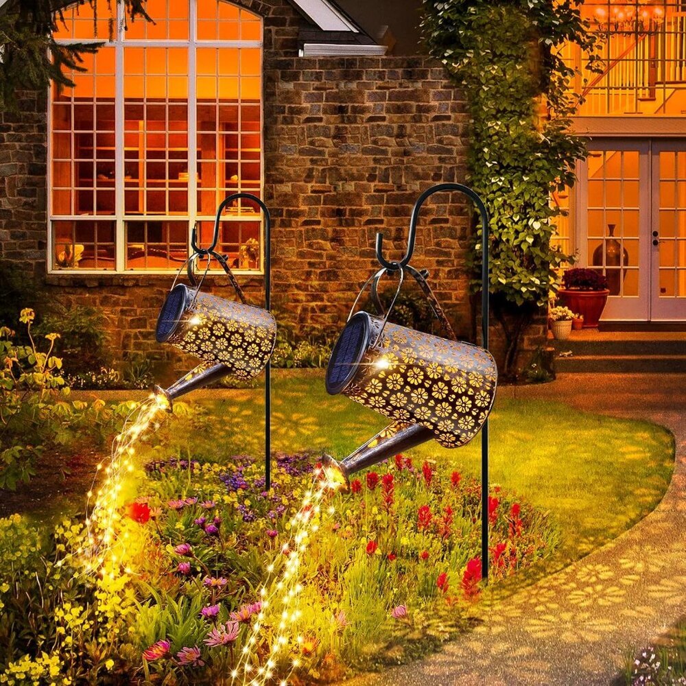 with Lights,Solar Outdoor Garden Decor Waterproof Large Hanging Lantern Landscap - Picture 6 of 6